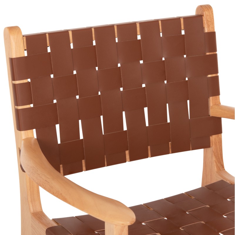 ARMCHAIR FELIPE FK9328.01 TOON WOOD PU LEATHER BROWN 62x59x86Hcm. ARMCHAIR FELIPE FK9328.01 TOON WOOD PU LEATHER BROWN 62x59x86Hcm.