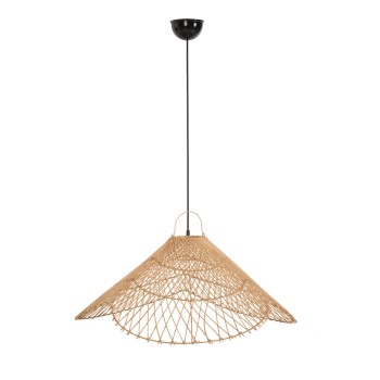CEILING PENDANT LAMP FK7879.02 RATTAN IN NATURAL COLOR Φ80x31x126Hcm.