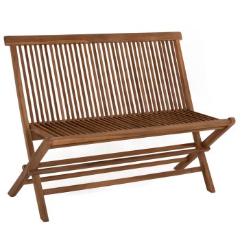 BENCH KENDALL FK9541 FOLDABLE MADE OF TEAK WOOD IN NATURAL COLOR 120x62x89Hcm.