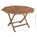 OUTDOOR POLYGON DINING TABLE KENDALL FK9545 FOLDABLE TEAK IN NATURAL COLOR 120x120x75Hcm. OUTDOOR POLYGON DINING TABLE KENDALL FK9545 FOLDABLE TEAK IN NATURAL COLOR 120x120x75Hcm.