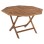 OUTDOOR POLYGON DINING TABLE KENDALL FK9545 FOLDABLE TEAK IN NATURAL COLOR 120x120x75Hcm.