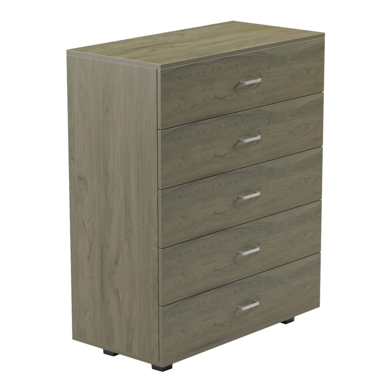 CHEST OF DRAWERS THORG FK8995.05 5-DRAWER -MELAMINE IN DARK OLIVE 80Χ40Χ100Hcm. CHEST OF DRAWERS THORG FK8995.05 5-DRAWER -MELAMINE IN DARK OLIVE 80Χ40Χ100Hcm.