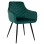 ARMCHAIR LATRELL FK8582.03 CYPRESS GREEN VELVET & BLACK METAL LEGS 54x57x84Hcm.