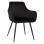 ARMCHAIR LATRELL FK8582.04 BLACK VELVET & BLACK METAL LEGS 54x57x84Hcm.