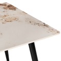 DINING TABLE TOM FK8588.03 SINTERED STONE-GLOSSY BROWN-WHITE MARBLE 160x90x76Hcm.
