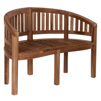 BENCH 2-SEATER CAPO FK9538 TEAK WOOD IN NATURAL COLOR 121X59X86Hcm.