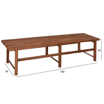 BENCH 3-SEATER KRON FK9537 TEAK WOOD IN NATURAL COLOR 180x56x46Hcm. BENCH 3-SEATER KRON FK9537 TEAK WOOD IN NATURAL COLOR 180x56x46Hcm.