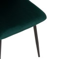 DINING CHAIR LATRELL FK8587.03 CYPRESS GREEN VELVET & BLACK METAL LEGS 43x54x88Hcm. DINING CHAIR LATRELL FK8587.03 CYPRESS GREEN VELVET & BLACK METAL LEGS 43x54x88Hcm.
