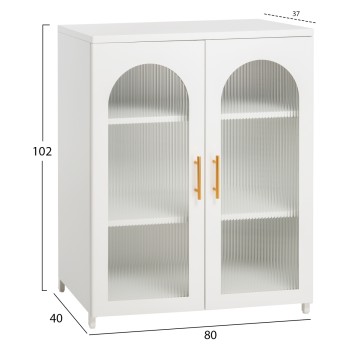 DISPLAY CABINET METALLIC CARIL FK9571.02 WHITE 80x37-40x102Hcm. DISPLAY CABINET METALLIC CARIL FK9571.02 WHITE 80x37-40x102Hcm.