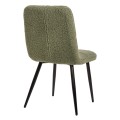 CHAIR SHELLY FK8590.03 TEDDY FABRIC IN PISTACHIO GREEN-BLACK METAL LEGS 48x64x87Hcm. CHAIR SHELLY FK8590.03 TEDDY FABRIC IN PISTACHIO GREEN-BLACK METAL LEGS 48x64x87Hcm.