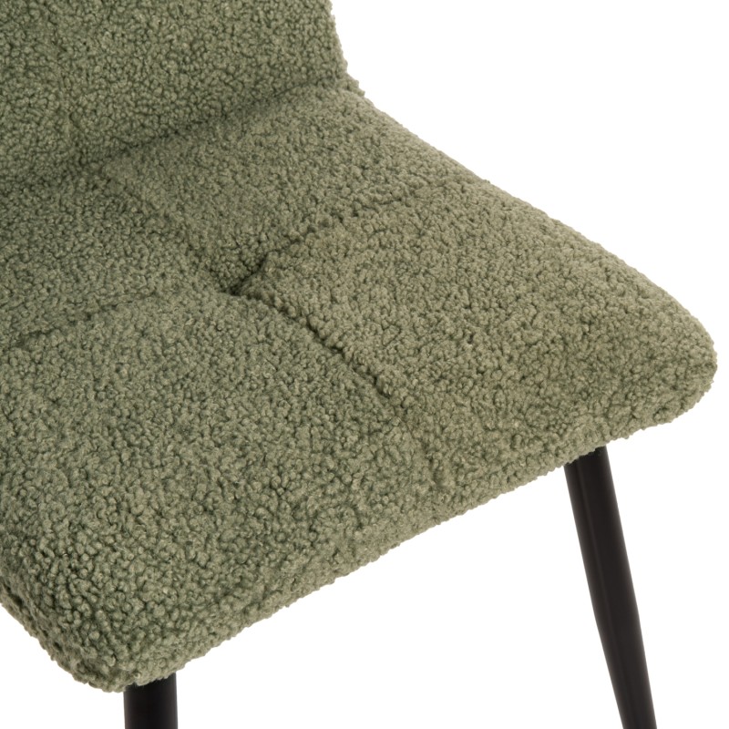 CHAIR SHELLY FK8590.03 TEDDY FABRIC IN PISTACHIO GREEN-BLACK METAL LEGS 48x64x87Hcm. CHAIR SHELLY FK8590.03 TEDDY FABRIC IN PISTACHIO GREEN-BLACK METAL LEGS 48x64x87Hcm.