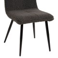 CHAIR SHELLY FK8590.01 TEDDY FABRIC IN GREY-BLACK METAL LEGS 48x64x87Hcm. CHAIR SHELLY FK8590.01 TEDDY FABRIC IN GREY-BLACK METAL LEGS 48x64x87Hcm.