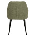 ARMCHAIR SHELLY FK8591.03 TEDDY FABRIC IN PISTACHIO GREEN-BLACK METAL LEGS 57x55x87Hcm. ARMCHAIR SHELLY FK8591.03 TEDDY FABRIC IN PISTACHIO GREEN-BLACK METAL LEGS 57x55x87Hcm.