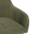 ARMCHAIR SHELLY FK8591.03 TEDDY FABRIC IN PISTACHIO GREEN-BLACK METAL LEGS 57x55x87Hcm. ARMCHAIR SHELLY FK8591.03 TEDDY FABRIC IN PISTACHIO GREEN-BLACK METAL LEGS 57x55x87Hcm.