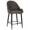 BAR STOOL MEDIUM HEIGHT FK8586.01 GREY BOUCLE FABRIC-BLACK METAL LEGS  55x62x105H cm.