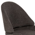 BAR STOOL MEDIUM HEIGHT FK8586.01 GREY BOUCLE FABRIC-BLACK METAL LEGS 55x62x105H cm. BAR STOOL MEDIUM HEIGHT FK8586.01 GREY BOUCLE FABRIC-BLACK METAL LEGS 55x62x105H cm.