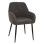 ARMCHAIR SHELLY FK8591.01 TEDDY FABRIC IN GREY-BLACK METAL LEGS 57x55x87Hcm.