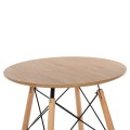 DINING TABLE ROUND MINIMAL ΗΜ0060.04 MDF IN NATURAL COLOR-BEECH WOOD LEGS IN NATURAL COLOR Φ60Χ76Hcm.