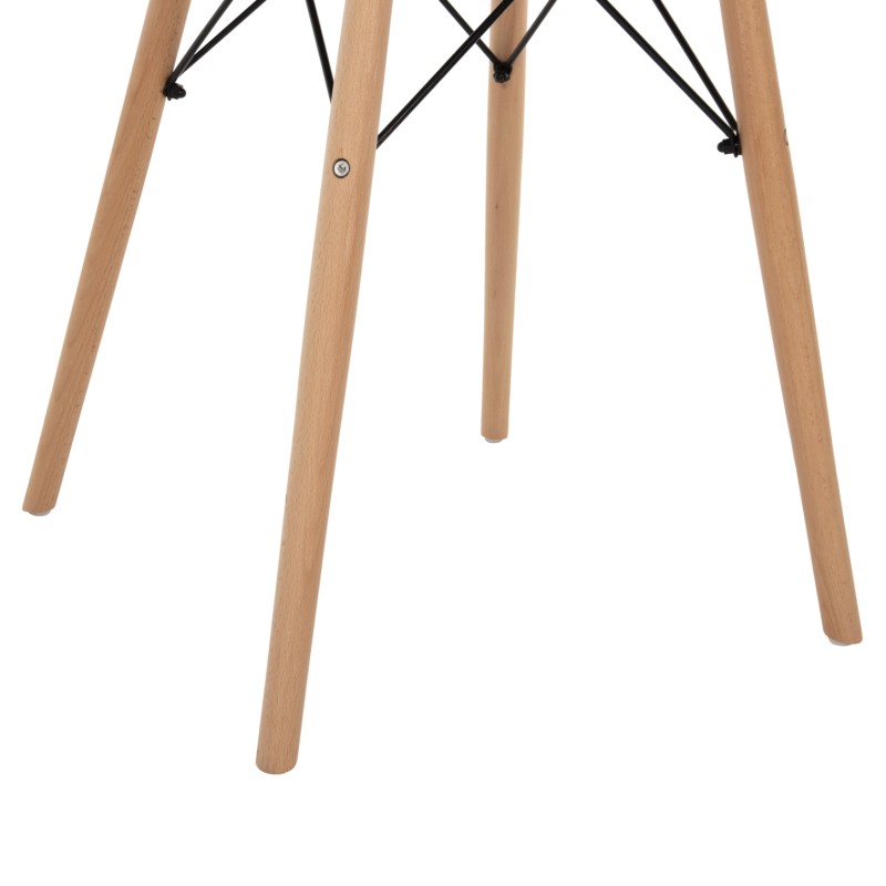 DINING TABLE ROUND MINIMAL ΗΜ0060.04 MDF IN NATURAL COLOR-BEECH WOOD LEGS IN NATURAL COLOR Φ60Χ76Hcm.