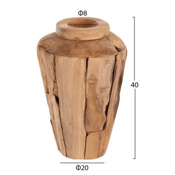 DECORATIVE VASE ZENIA FK7918 RECYCLED PIECES OF TEAK WOOD IN NATURAL COLOR Φ20x40Hcm. DECORATIVE VASE ZENIA FK7918 RECYCLED PIECES OF TEAK WOOD IN NATURAL COLOR Φ20x40Hcm.