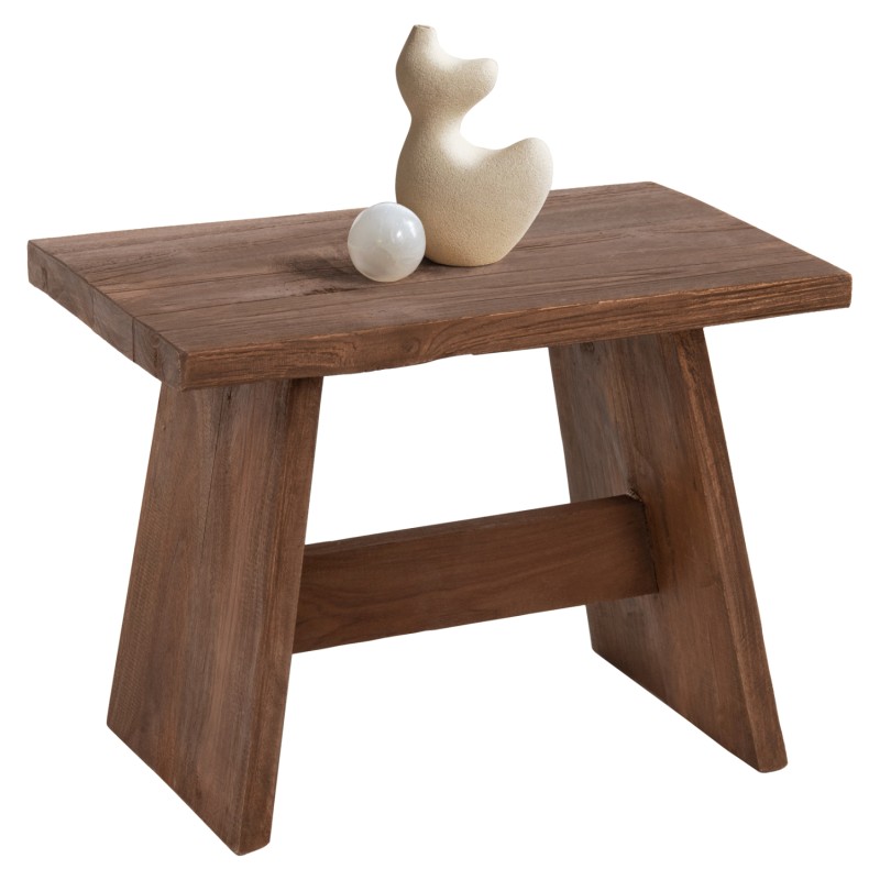 SIDE TABLE/STOOL FK7901 MIXED WOOD IN NATURAL COLOR 40x25x29,5Hcm.