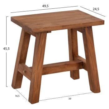 SIDE TABLE/STOOL RANCH FK7902 MAHOGANY WOOD IN NATURAL COLOR 49,5x24,5x45,5Hcm. SIDE TABLE/STOOL RANCH FK7902 MAHOGANY WOOD IN NATURAL COLOR 49,5x24,5x45,5Hcm.
