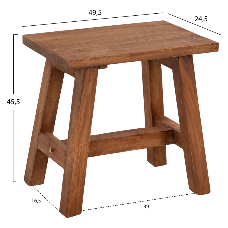 SIDE TABLE/STOOL RANCH FK7902 MAHOGANY WOOD IN NATURAL COLOR 49,5x24,5x45,5Hcm. SIDE TABLE/STOOL RANCH FK7902 MAHOGANY WOOD IN NATURAL COLOR 49,5x24,5x45,5Hcm.