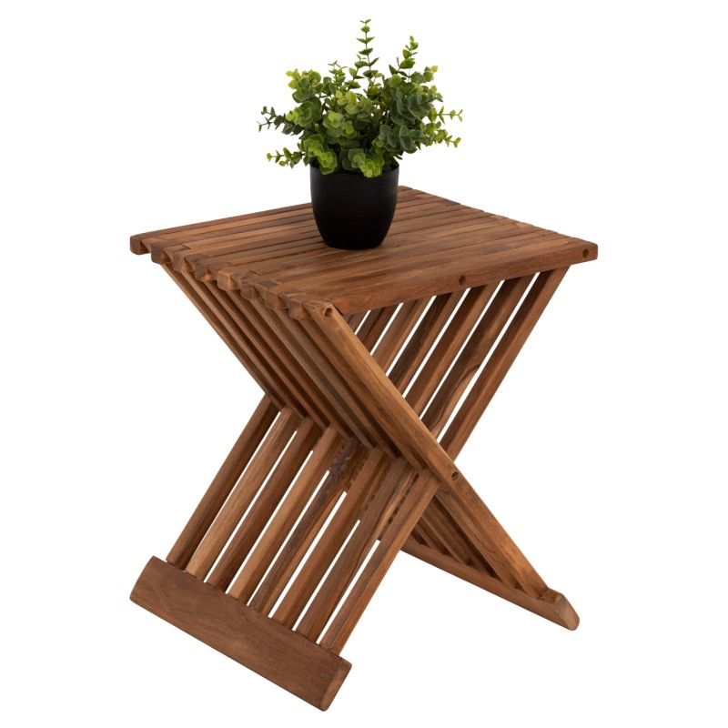 SIDE TABLE FK7896 FOLDABLE MADE OF TEAK WOOD IN NATURAL COLOR 40x33x45Hcm.