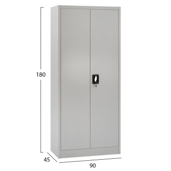 WARDROBE FK5961.01 METALLIC 2-LEAF LIGHT GREY 90Χ45Χ180Hcm. WARDROBE FK5961.01 METALLIC 2-LEAF LIGHT GREY 90Χ45Χ180Hcm.
