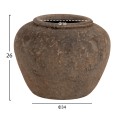 DECORATIVE VASE ZATI FK7931 TERRACOTTA IN GREY COLORING Φ34x26Hcm. DECORATIVE VASE ZATI FK7931 TERRACOTTA IN GREY COLORING Φ34x26Hcm.