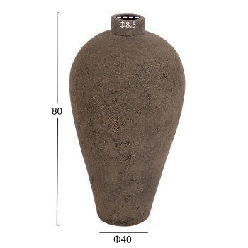 DECORATIVE FLOOR VASE ZATI ΗΜ7930 TERRACOTTA IN GREY COLORING Φ40x80Hcm. DECORATIVE FLOOR VASE ZATI ΗΜ7930 TERRACOTTA IN GREY COLORING Φ40x80Hcm.