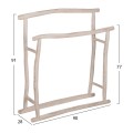 HANGER FOR TOWELS OREG FK7908 TEAK BRANCHES IN WHITE PATINA COLORING 90x28x77-91Hcm. HANGER FOR TOWELS OREG FK7908 TEAK BRANCHES IN WHITE PATINA COLORING 90x28x77-91Hcm.