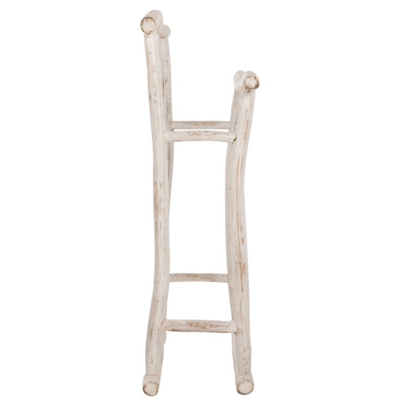 HANGER FOR TOWELS OREG FK7908 TEAK BRANCHES IN WHITE PATINA COLORING 90x28x77-91Hcm. HANGER FOR TOWELS OREG FK7908 TEAK BRANCHES IN WHITE PATINA COLORING 90x28x77-91Hcm.