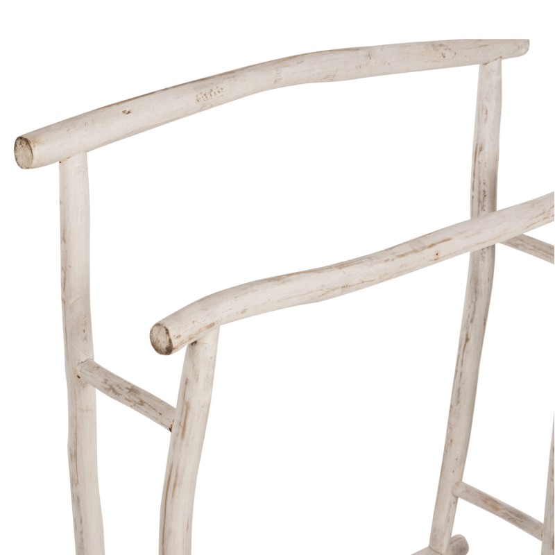 HANGER FOR TOWELS OREG FK7908 TEAK BRANCHES IN WHITE PATINA COLORING 90x28x77-91Hcm. HANGER FOR TOWELS OREG FK7908 TEAK BRANCHES IN WHITE PATINA COLORING 90x28x77-91Hcm.