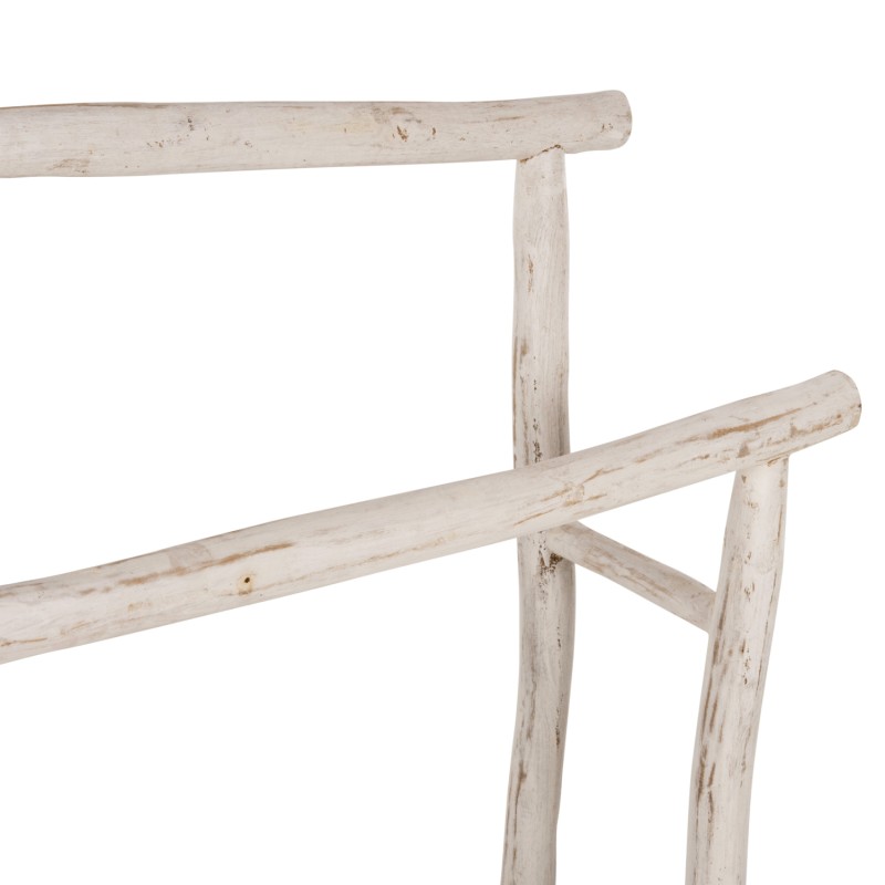 HANGER FOR TOWELS OREG FK7908 TEAK BRANCHES IN WHITE PATINA COLORING 90x28x77-91Hcm. HANGER FOR TOWELS OREG FK7908 TEAK BRANCHES IN WHITE PATINA COLORING 90x28x77-91Hcm.