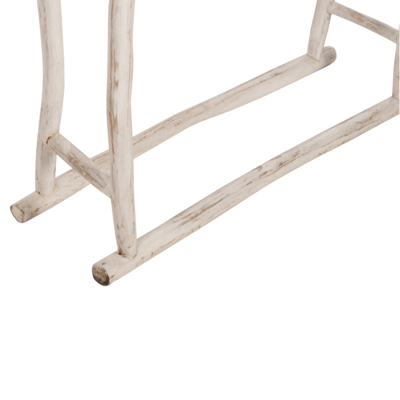 HANGER FOR TOWELS OREG FK7908 TEAK BRANCHES IN WHITE PATINA COLORING 90x28x77-91Hcm. HANGER FOR TOWELS OREG FK7908 TEAK BRANCHES IN WHITE PATINA COLORING 90x28x77-91Hcm.