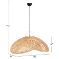 CEILING PENDANT LAMP PERK FK7861 RATTAN IN NATURAL COLOR 100x80x142Hcm. CEILING PENDANT LAMP PERK FK7861 RATTAN IN NATURAL COLOR 100x80x142Hcm.