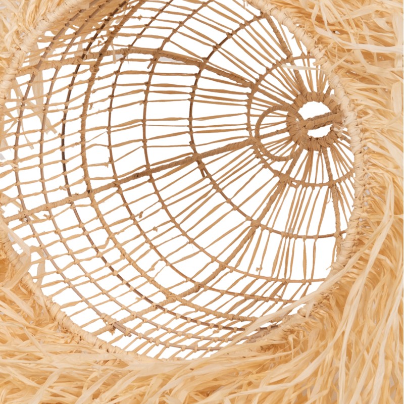 CEILING PENDANT LAMP FK7891 PALM LEAF FIBERS IN NATURAL COLOR Φ30x163Hcm. CEILING PENDANT LAMP FK7891 PALM LEAF FIBERS IN NATURAL COLOR Φ30x163Hcm.