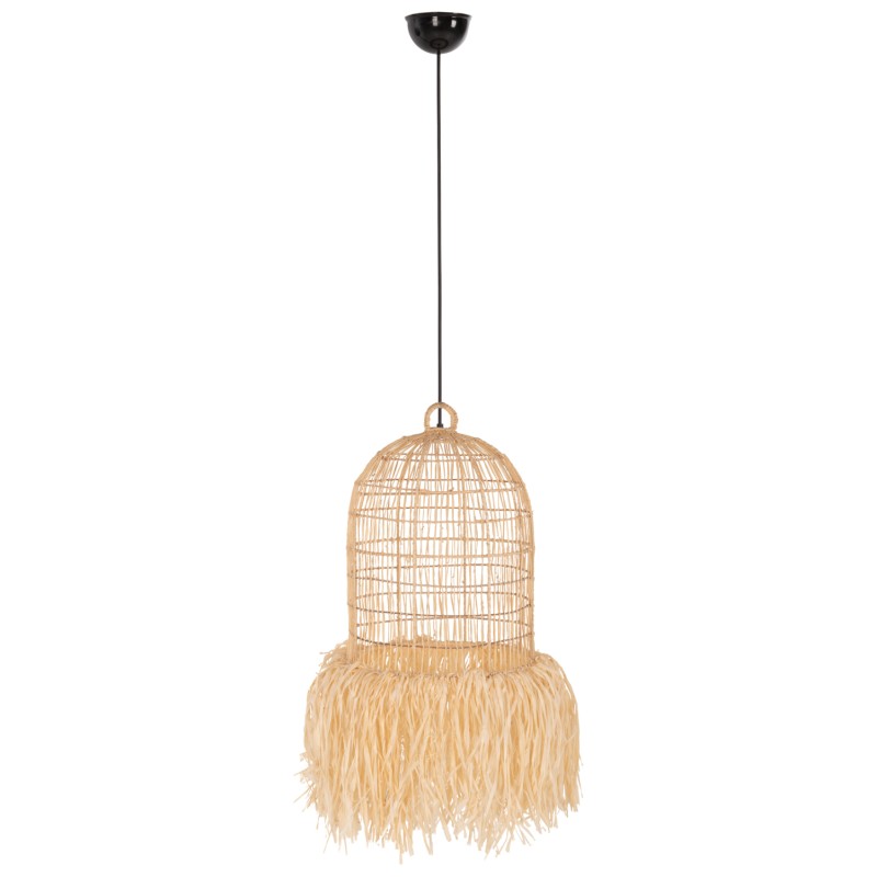 CEILING PENDANT LAMP FK7891 PALM LEAF FIBERS IN NATURAL COLOR Φ30x163Hcm. CEILING PENDANT LAMP FK7891 PALM LEAF FIBERS IN NATURAL COLOR Φ30x163Hcm.