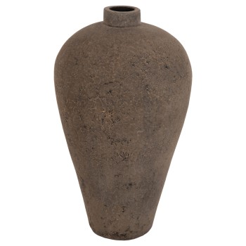 DECORATIVE FLOOR VASE FK7912 TERRACOTTA IN GREY COLORING Φ73x130Hcm.