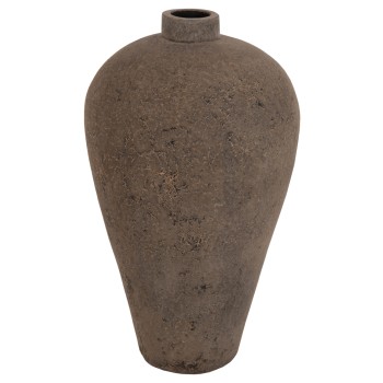 DECORATIVE FLOOR VASE FK7912 TERRACOTTA IN GREY COLORING Φ73x130Hcm.