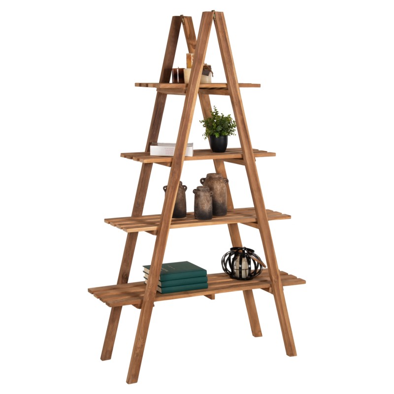 BOOKCASE STAM FK7895 TEAK WOOD IN NATURAL COLOR 120x33x180Hcm BOOKCASE STAM FK7895 TEAK WOOD IN NATURAL COLOR 120x33x180Hcm