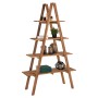 BOOKCASE STAM FK7895 TEAK WOOD IN NATURAL COLOR 120x33x180Hcm