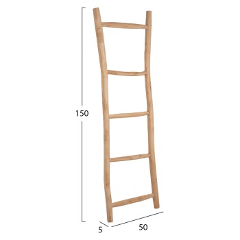 DECOR LADDER/HANGER FK9761 SOLID TEAK WOOD NATURAL 50X5X150Hcm.