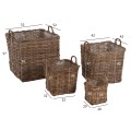 DECORATIVE BASKETS KATER 4PCS FK9657 KUBU RATTAN IN GREY 52x52x50-57Hcm. DECORATIVE BASKETS KATER 4PCS FK9657 KUBU RATTAN IN GREY 52x52x50-57Hcm.