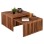 COFFEE TABLE SET OF 2 NYA FK9546 TEAK WOOD IN NATURAL COLOR  86x79x46Hcm.