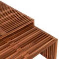 COFFEE TABLE SET OF 2 NYA FK9546 TEAK WOOD IN NATURAL COLOR  86x79x46Hcm.
