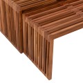 COFFEE TABLE SET OF 2 NYA FK9546 TEAK WOOD IN NATURAL COLOR  86x79x46Hcm.
