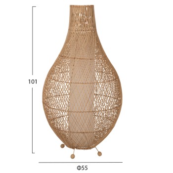 FLOOR STANDING LAMP FK7835 RATTAN IN NATURAL COLOR Φ55x101Hcm. FLOOR STANDING LAMP FK7835 RATTAN IN NATURAL COLOR Φ55x101Hcm.