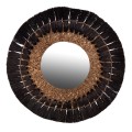 WALL MIRROR ROUND FK7832 MENDONG GRASS FRAME IN BLACK&NATURAL COLOR Φ70cm. WALL MIRROR ROUND FK7832 MENDONG GRASS FRAME IN BLACK&NATURAL COLOR Φ70cm.